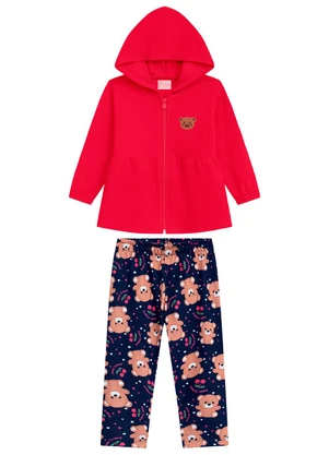 Duduka - Conjunto Infantil com Legging Suplex Rosa  - DUDUKA