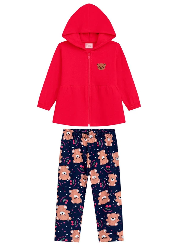 Duduka - Conjunto Infantil com Legging Suplex Rosa