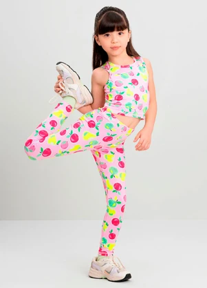 Conjunto Infantil com Regata e Calça Quimby Rosa - QUIMBY