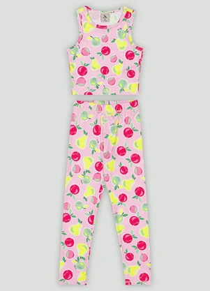 Conjunto Infantil com Regata e Calça Quimby Rosa - QUIMBY