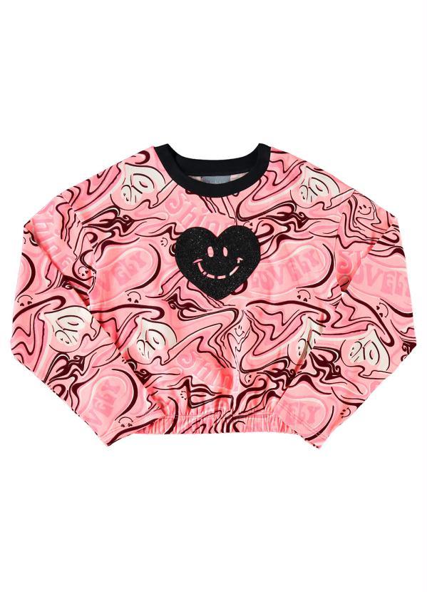 Quimby - Conjunto Infantil Cropped e Calça Pantalona Rosa 5