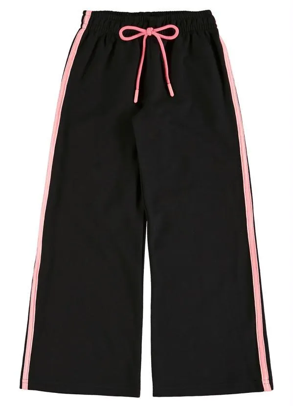 Quimby - Conjunto Infantil Cropped e Calça Pantalona Rosa 7
