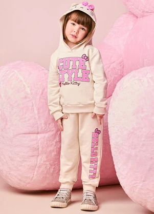 Momi - Conjunto Infantil da Hello Kitty Moletom com Capuz - MOMI