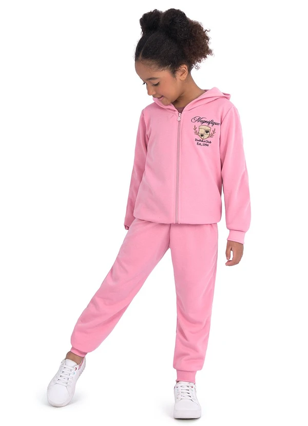 Duduka - Conjunto Infantil de Inverno Rosa