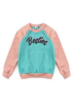 Vida Costeira - Conjunto Infantil de Moletom Besties Rosa - VIDA COSTEIRA