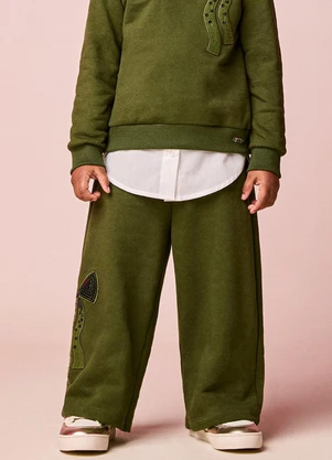 Momi - Conjunto Infantil de Moletom com Laço de Paetê - MOMI