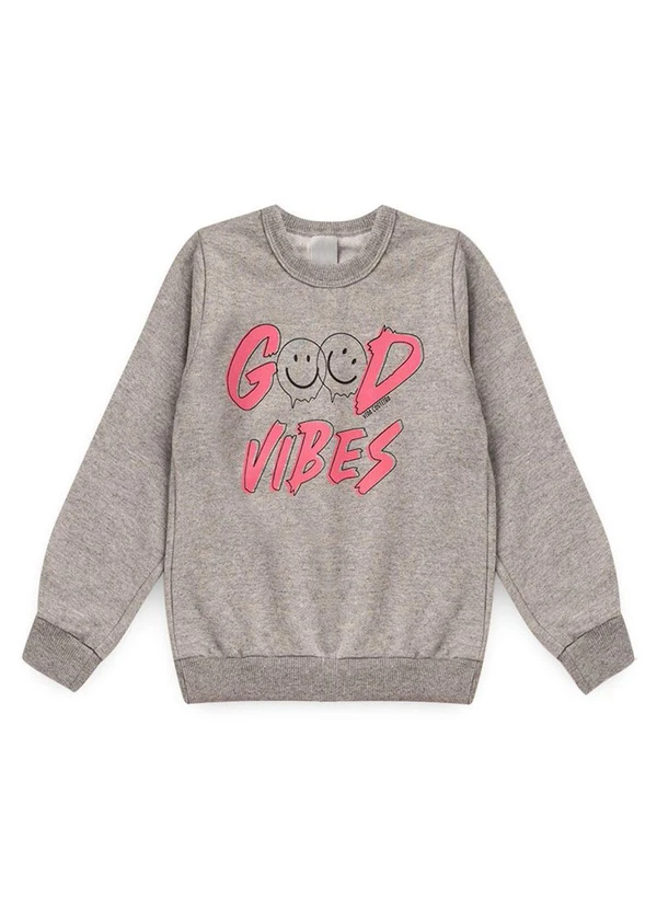 Vida Costeira - Conjunto Infantil de Moletom Good Vibes Mescla 3
