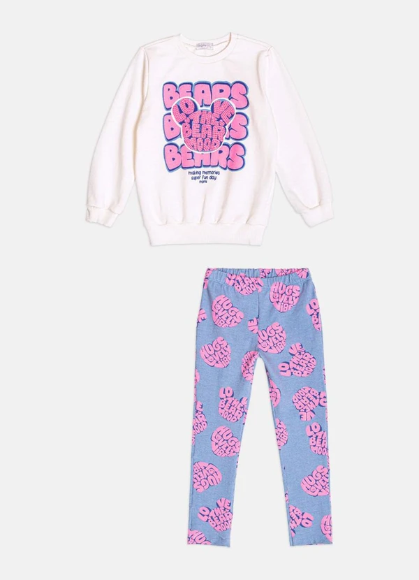 Momi - Conjunto Infantil de Moletom Neon de Bear Cool
