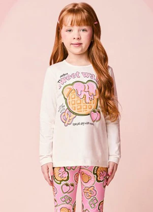 Momi - Conjunto Infantil de Waffle Bear com Strass - MOMI