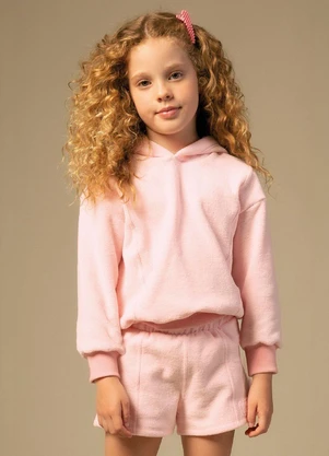 Bugbee - Conjunto Infantil em Malha Tweed Rosa - BUGBEE
