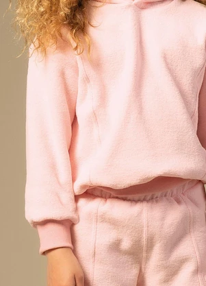 Bugbee - Conjunto Infantil em Malha Tweed Rosa - BUGBEE