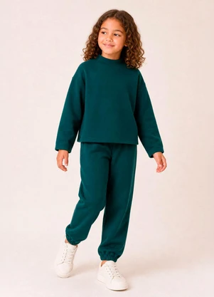 Bugbee - Conjunto Infantil em Microsoft Térmico Verde - BUGBEE