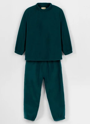 Bugbee - Conjunto Infantil em Microsoft Térmico Verde - BUGBEE