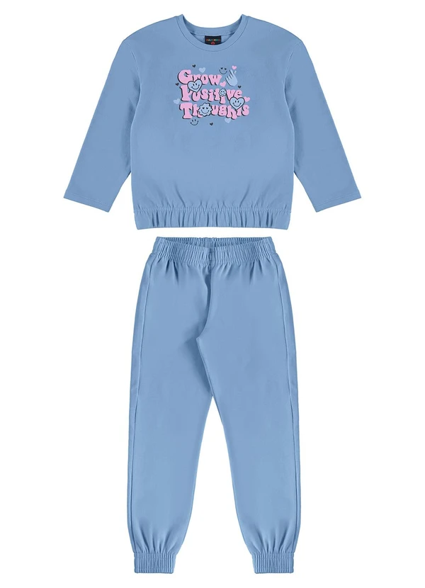 Guloseima - Conjunto Infantil em Molecotton Azul