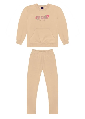 Guloseima - Conjunto Infantil em Molecotton Bege - GULOSEIMA