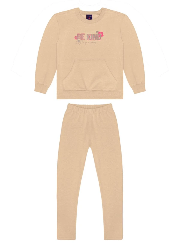 Guloseima - Conjunto Infantil em Molecotton Bege