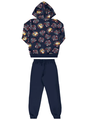 Guloseima - Conjunto Infantil em Moletom Azul - GULOSEIMA