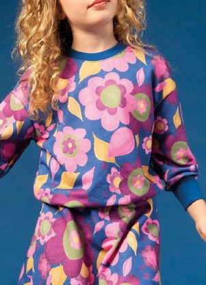 Bugbee - Conjunto Infantil em Moletom Azul - BUGBEE