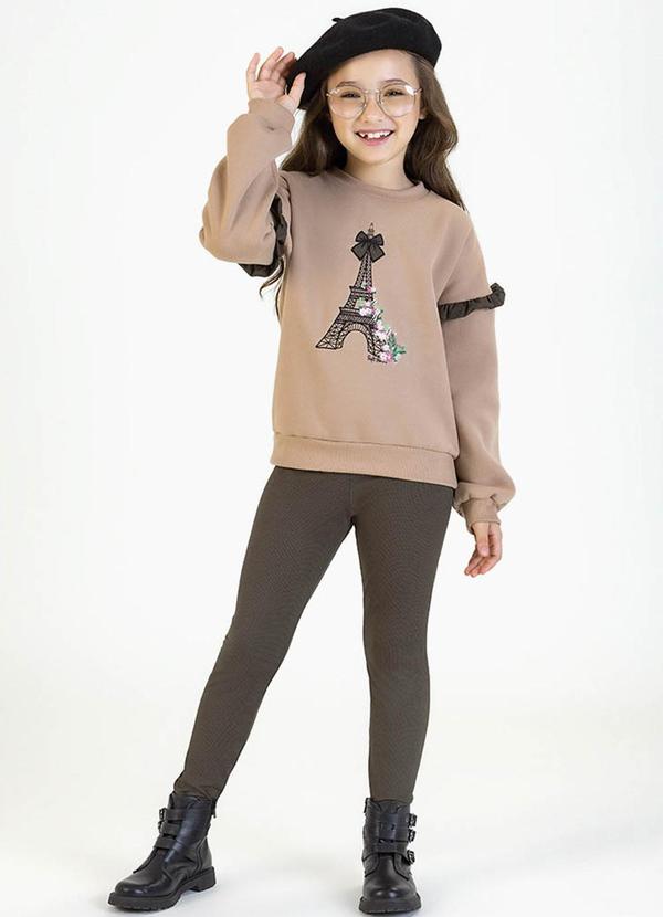 Soft Bonni - Conjunto Infantil em Moletom e Jacquard Bege