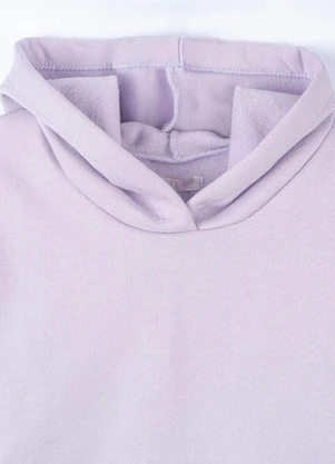 Bugbee - Conjunto Infantil em Moletom Felpado Roxo - BUGBEE