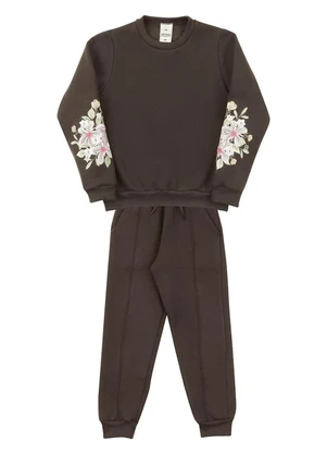 Soft Bonni - Conjunto Infantil em Moletom Marrom - SOFT BONNI