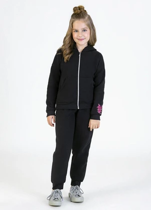 Soft Bonni - Conjunto Infantil em Moletom Preto - SOFT BONNI