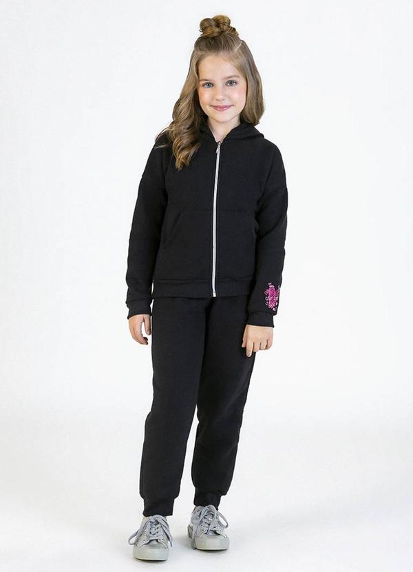 Soft Bonni - Conjunto Infantil em Moletom Preto