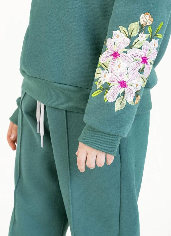 Soft Bonni - Conjunto Infantil em Moletom Verde 2