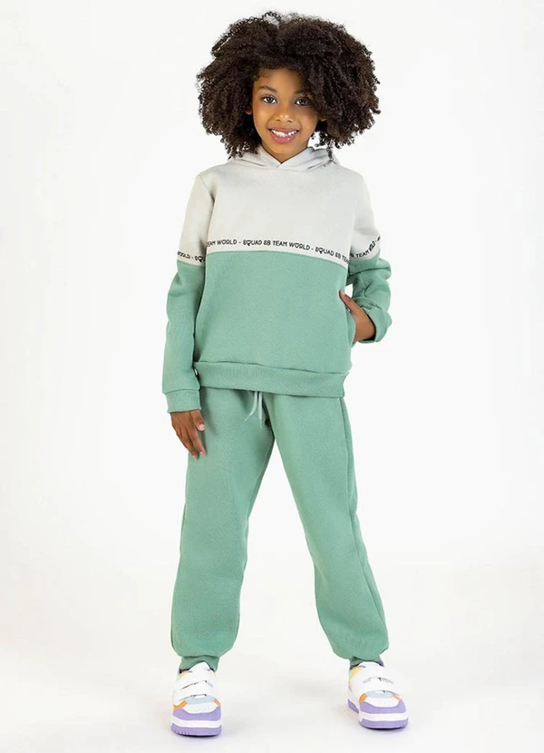 Soft Bonni - Conjunto Infantil em Moletom Verde