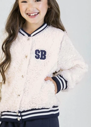 Soft Bonni - Conjunto Infantil em Pelo Sherpa e Moletom Azul - SOFT BONNI