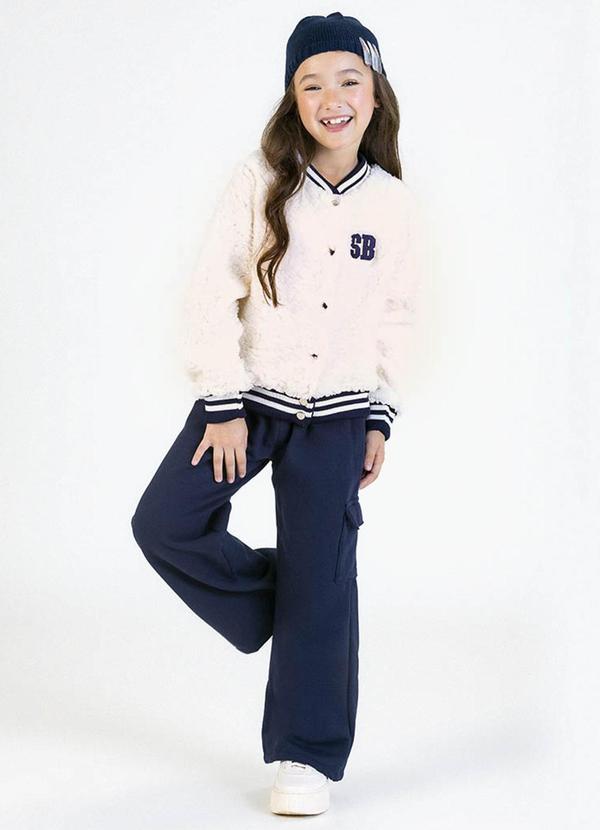 Soft Bonni - Conjunto Infantil em Pelo Sherpa e Moletom Azul 1