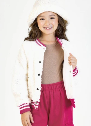 Soft Bonni - Conjunto Infantil em Pelo Sherpa e Moletom Rosa - SOFT BONNI