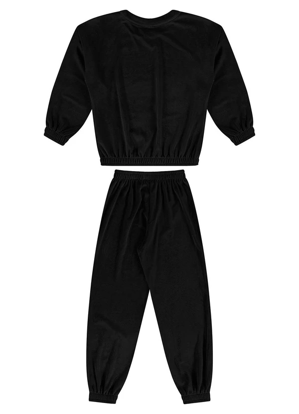 Guloseima - Conjunto Infantil em Veludo Preto 2