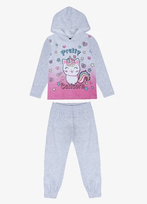 Select - Conjunto Infantil Feminino Caticorn Cinza - SELECT