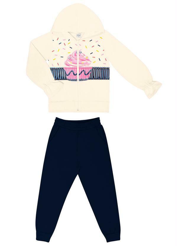 Rovi Kids - Conjunto Infantil Menina Cupcake Bege