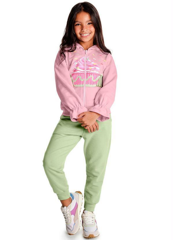 Rovi Kids - Conjunto Infantil Menina Cupcake Rosa