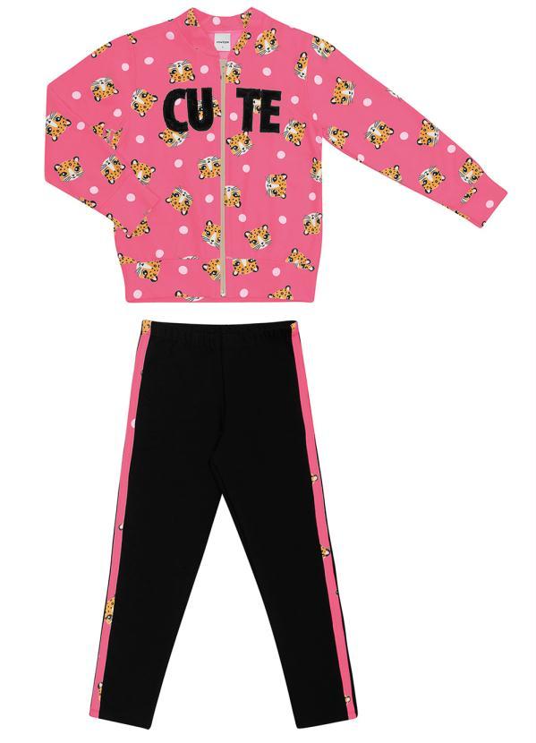 Rovi Kids - Conjunto Infantil Menina Cute Rosa
