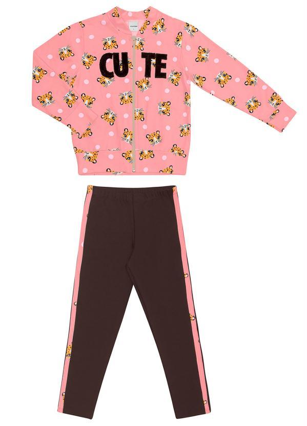 Rovi Kids - Conjunto Infantil Menina Cute Rosa