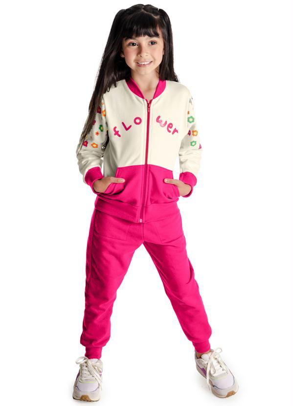 Rovi Kids - Conjunto Infantil Menina Flowers Bege