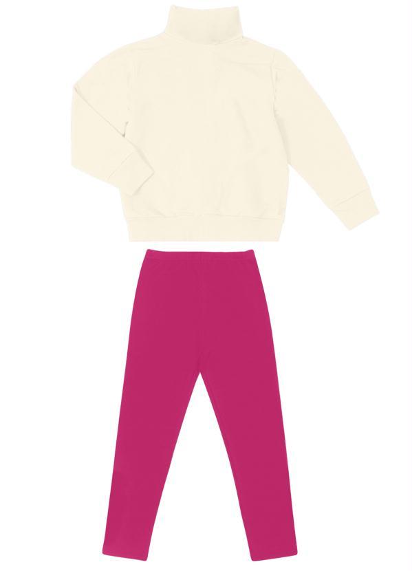 Rovi Kids - Conjunto Infantil Menina Flowers Bege 2