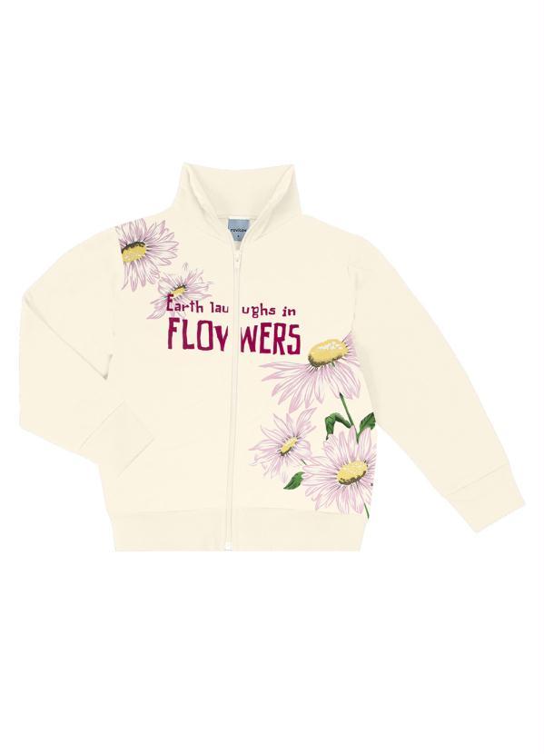 Rovi Kids - Conjunto Infantil Menina Flowers Bege 3