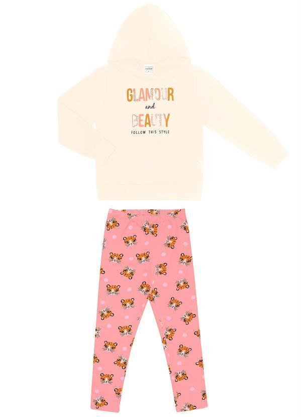 Rovi Kids - Conjunto Infantil Menina Glamour Bege