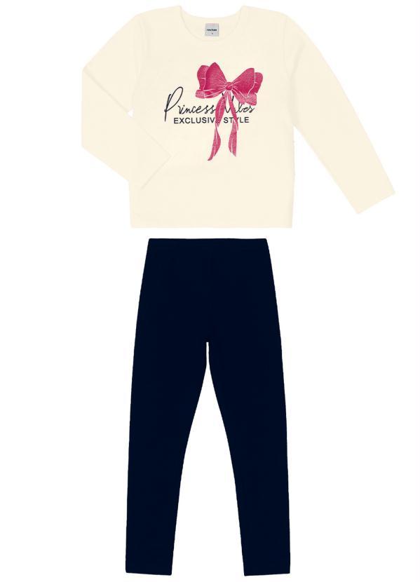 Rovi Kids - Conjunto Infantil Menina Laço Bege