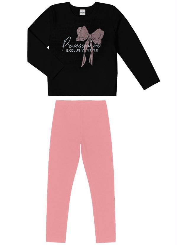 Rovi Kids - Conjunto Infantil Menina Laço Preto 1