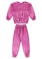 Guloseima - Conjunto Infantil em Veludo Preto - variação: Rosa