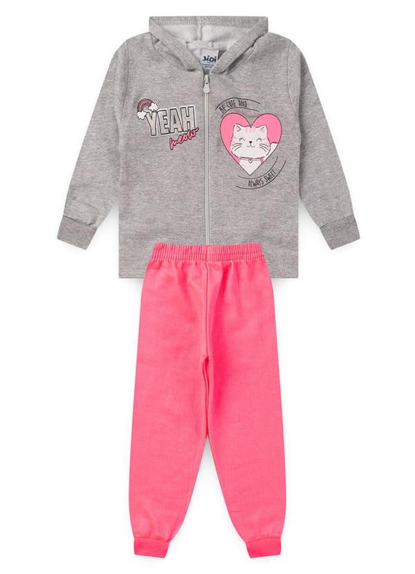 Rosa Azul - Conjunto Infantil Inverno Be Cute Iaia Cinza