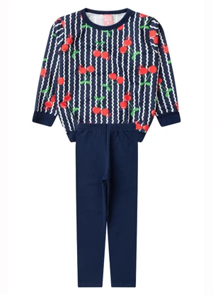 Rosa Azul - Conjunto Infantil Inverno Cereja Azul Marinho - ROSA AZUL