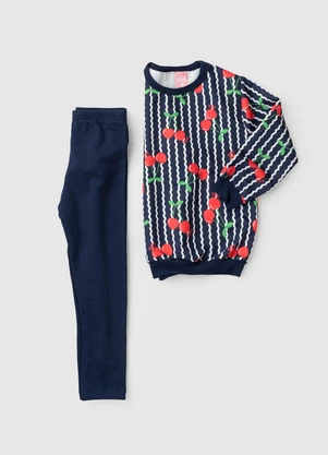 Rosa Azul - Conjunto Infantil Inverno Cereja Azul Marinho - ROSA AZUL
