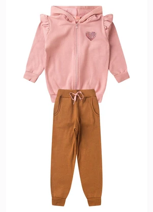 Rosa Azul - Conjunto Infantil Inverno Coração Iaia  Rosa - ROSA AZUL