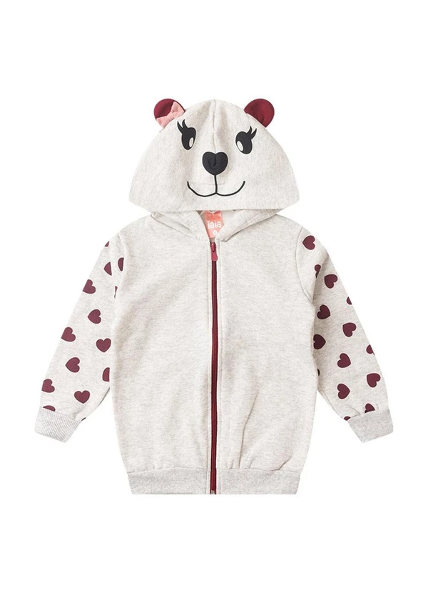 Rosa Azul - Conjunto Infantil Inverno Corações Iaia  Branco 2